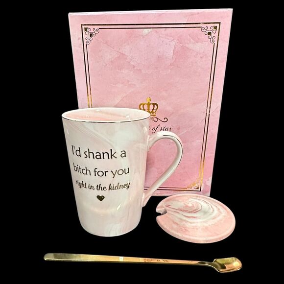 BF Friend Coffee Cup Mug Gift “I’ll Shank A B*tch For You Right In The Kidney” - Picture 1 of 16